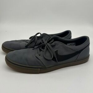 Nike SB Portmore Shoes Skateboarding Men 12 Gray Trainer Sneakers Lace up Swoosh